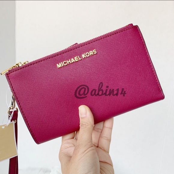 NWT Michael Kors Jet Set Large Double Zip Wristlet - Picture 13 of 14